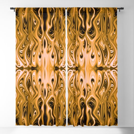 Antique Gold Squid By Chris Sparks Blackout Curtain Chrissparks Antique Gold Squid By Chris Sparks