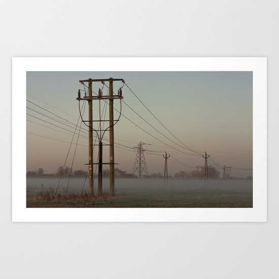 Ground fog day Art Print