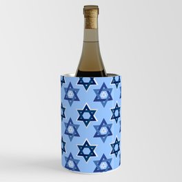 The Star of David,Jewish,Israel,Hanukkah,magen David,geometric,hexagram, Wine Chiller