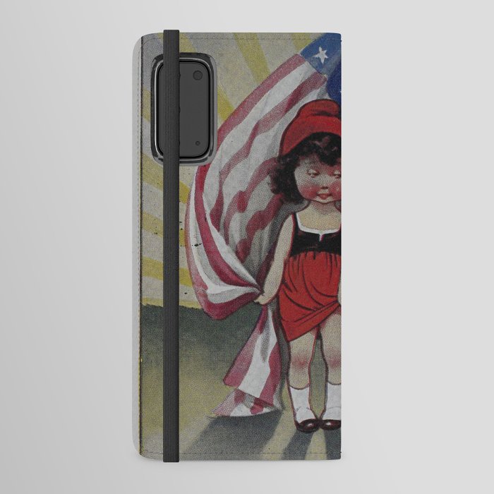 An Adorable Kiss Under American Flag - Simpathy Peace Usa & Russia Android Wallet Case