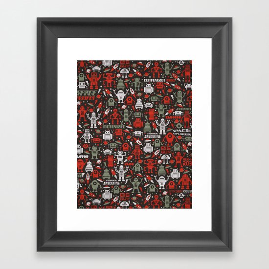 Vintage Robots Framed Art Print