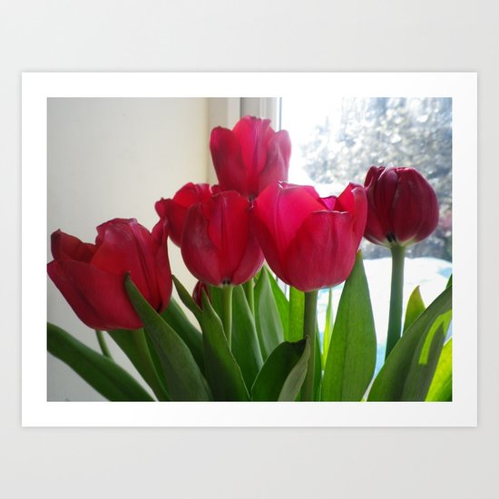 Red Tulips Art Print