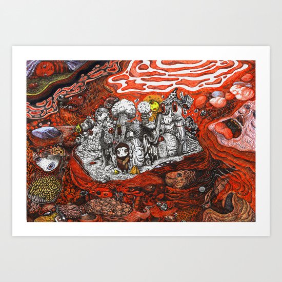 Islands in Red Sea Art Print