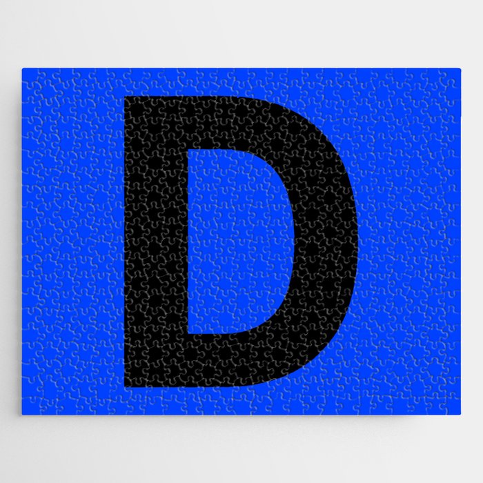 Letter D (Black & Blue) Jigsaw Puzzle
