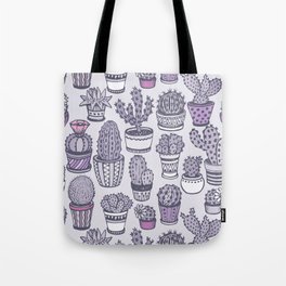 hand drawn cactus pattern Tote Bag