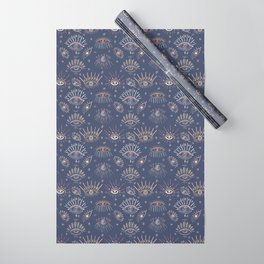 Evil eye - blue background Wrapping Paper