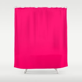 Hot Pink Color Shower Curtain