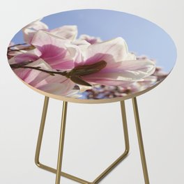 An old magnolia tree in bloom. Side Table