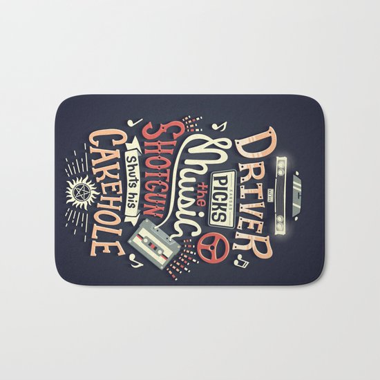 Driver picks the music Bath Mat