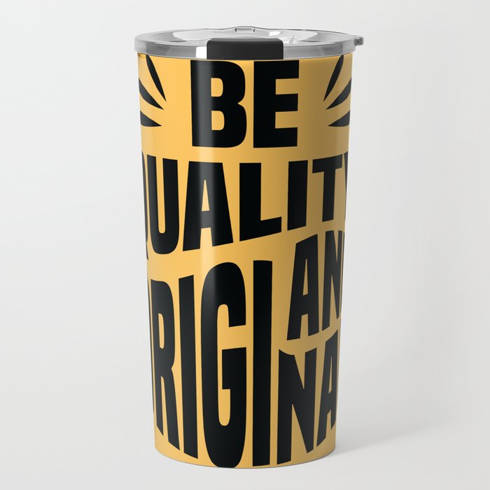 quotes - be quality Travel Mug