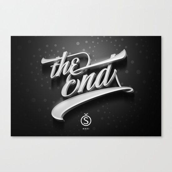 The End — Promotional artwork for Storefront, a font by Sudtipos. Canvas Print