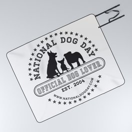 Official Dog Lover; National Dog Day  Picnic Blanket