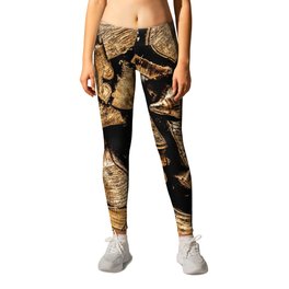 Camp Fire Wood Leggings | Camping, Cut, Digital, Explore, Forest, Logs, Camp, Fire, Photo, Trees 
