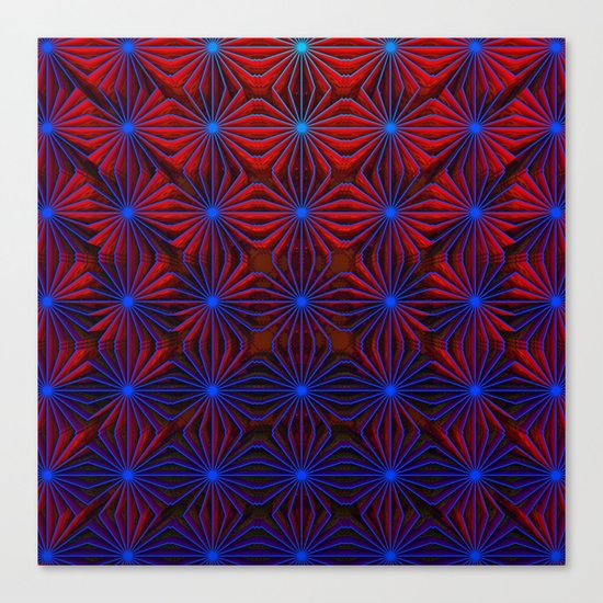 Complexities in Blue and Red Canvas Print