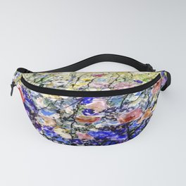 Wall Ar and Products Colorful Flowers Abstract Painting  Fanny Pack