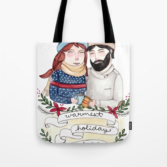 Warmest Holiday Wishes Tote Bag
