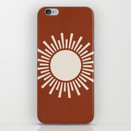 Abstract Boho Sun Minimalist Burnt-Orange Terracotta iPhone Skin