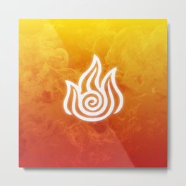 Avatar Fire Bending Element Symbol Metal Print