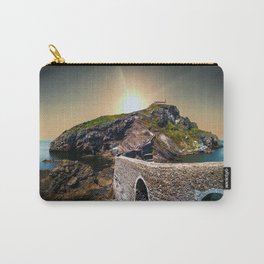 Idyllic scene of San Juan de Gaztelugatxe landscape in Spanish coast. Carry-All Pouch