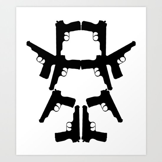 Pistol Robot Art Print