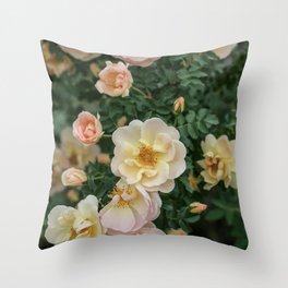 Cluster of Roses Throw Pillow