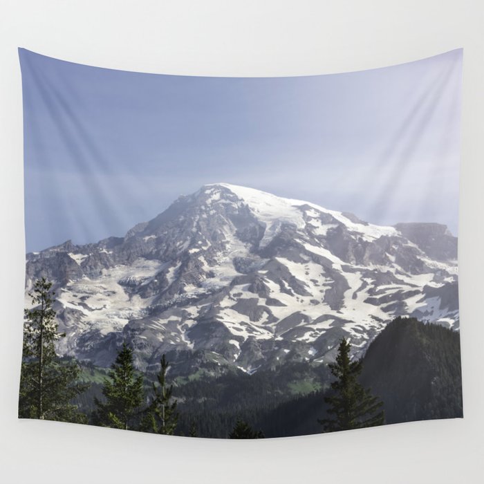 Journey To Another World - Mountain Rainier Adventure PNW Wall Tapestry