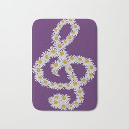 note with daisies Bath Mat