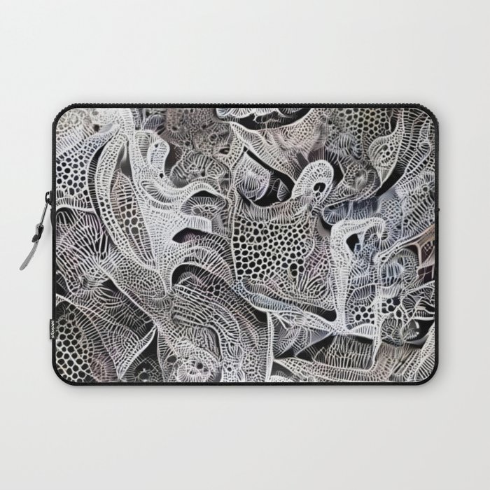 Black and White Fractals Laptop Sleeve