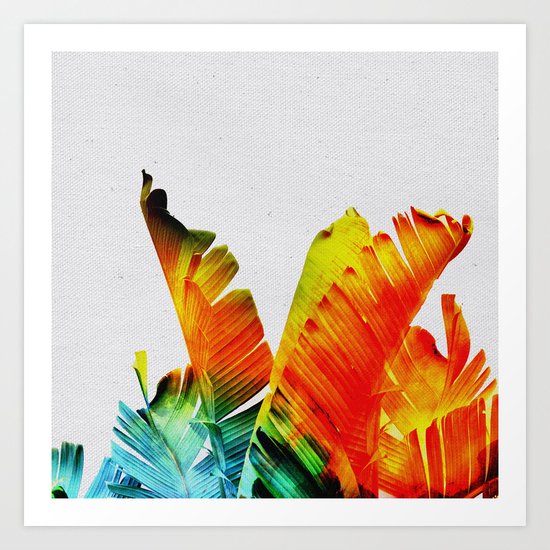 Enchanted Banana Leaves Art Print