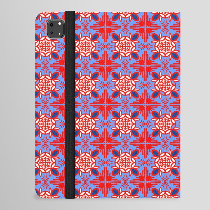 Cheerful Retro Modern Kitchen Tile Mini Pattern iPad Folio Case