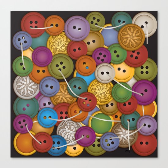 Buttons Canvas Print