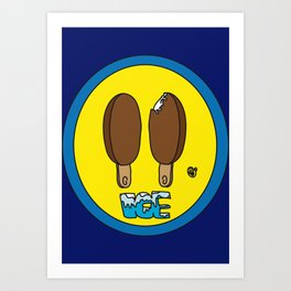 Icecream Smiley Art Print