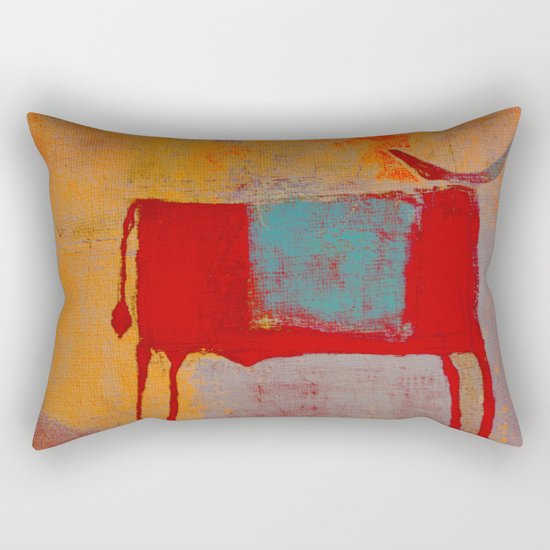 Toro Rojo Rectangular Pillow