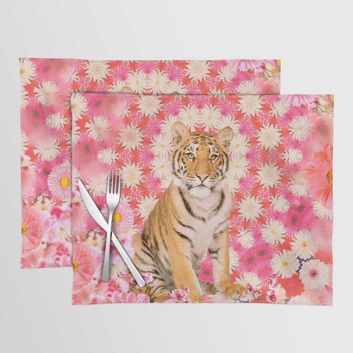 Exotic Floral Tiger Placemat