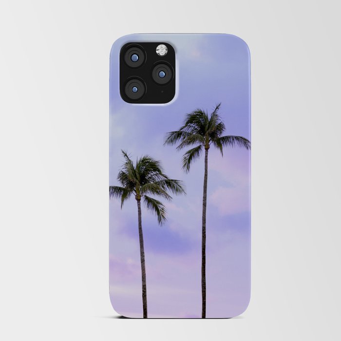Miami Beach | Palm Trees | Purple Sunset Photography | Landscape iPhone Card Case