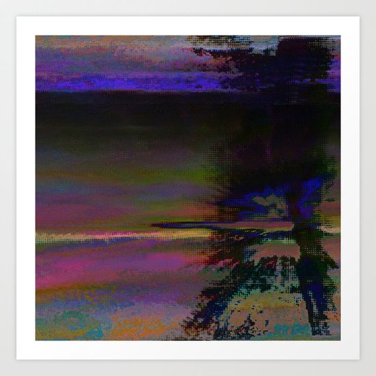 19-46-12 (Black Hole Glitch) Art Print