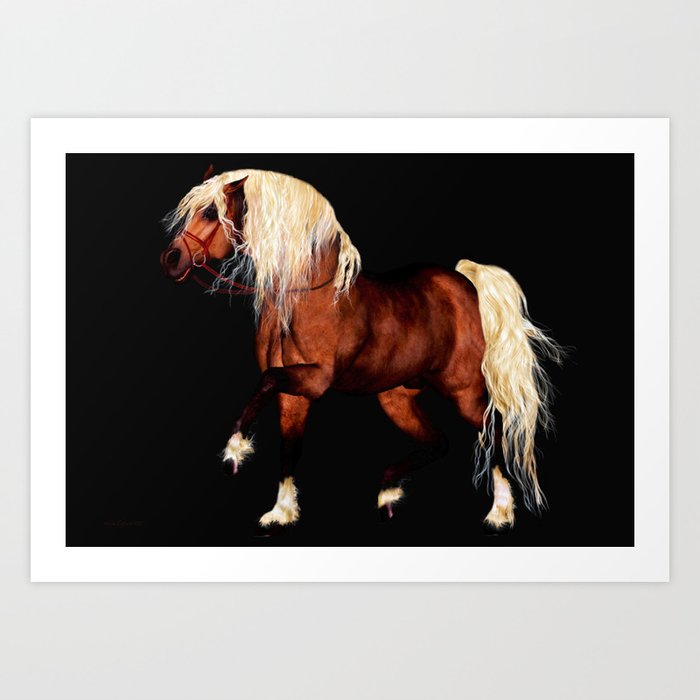 horse black forest art