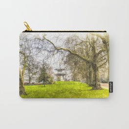 The Pagoda Battersea Park London Art Carry-All Pouch | Mixed Media, Landscape, Photo, Digital 