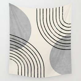 Sun Arch Double - Grey Wall Tapestry