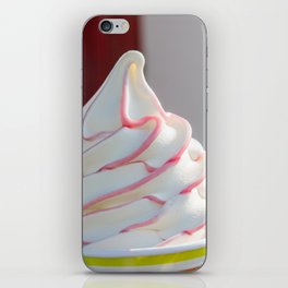 Soft serve colorful stripes in vanilla ice cream iPhone Skin
