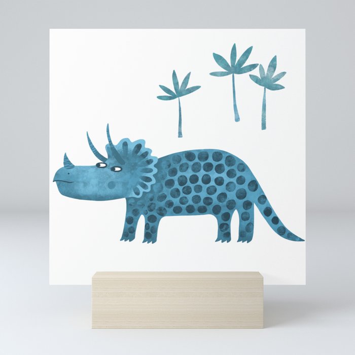 Triceratops Dinosaur Mini Art Print