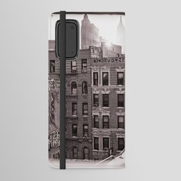 Views of Lower Manhattan | Sepia Travel Photography Android Wallet Case