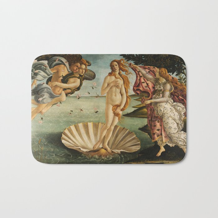 The Birth of Venus (Nascita di Venere) by Sandro Botticelli Bath Mat