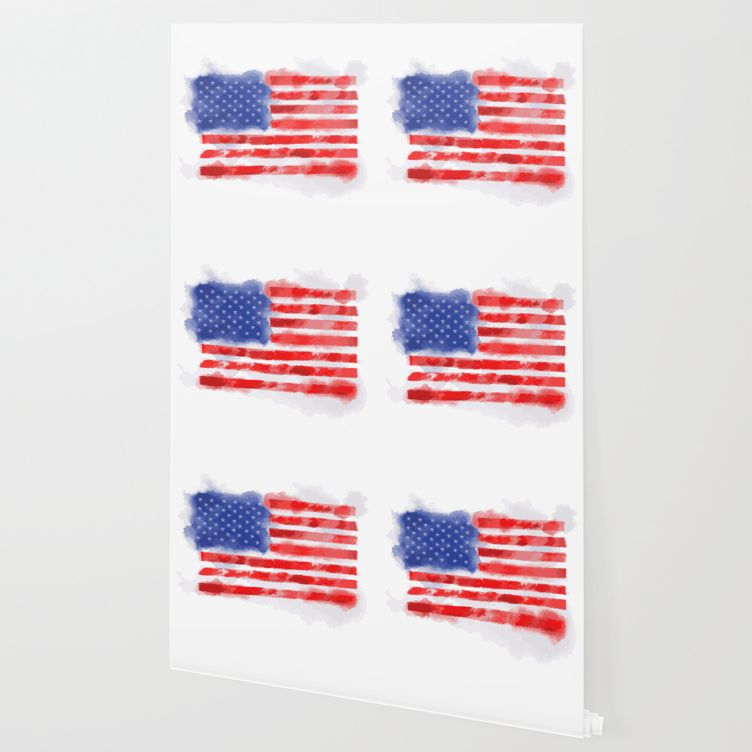 Watercolor American Flag For Veterans And Patriots Wallpaper By Parazitgoodz Society6