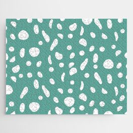 Abstract full bubbles in teal Jigsaw Puzzle
