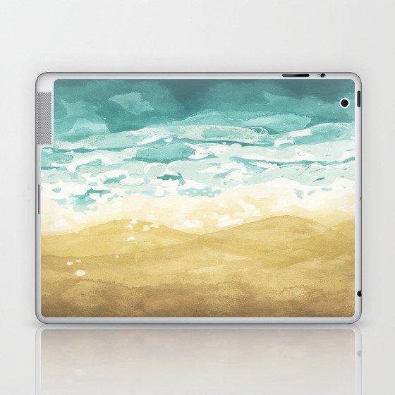 Minimalist Shore - Beach Painting Laptop & iPad Skin
