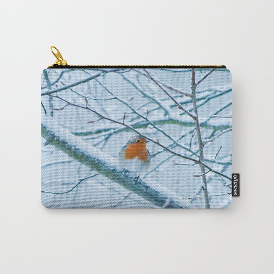 Robin in the cold Carry-All Pouch