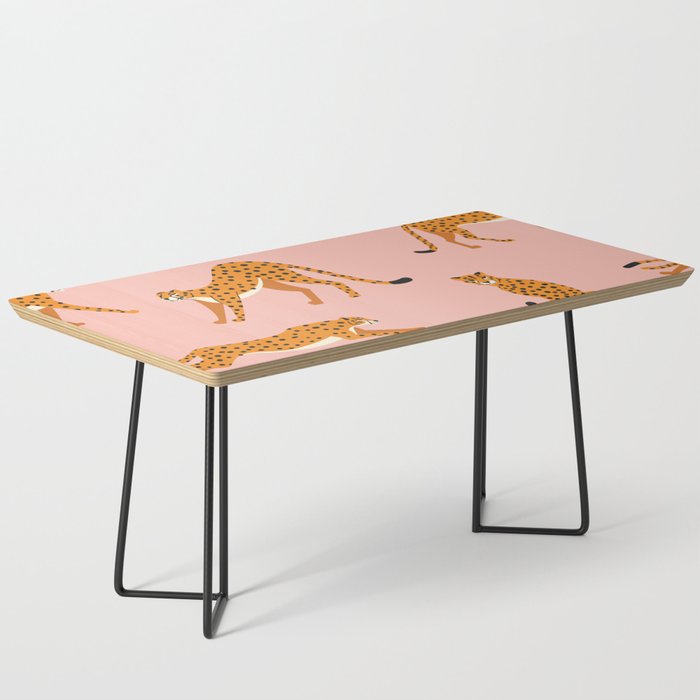 Cheetahs pattern on pink Coffee Table