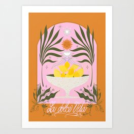 Mediterranean Lemon Florals - La Dolce Vita Art Print