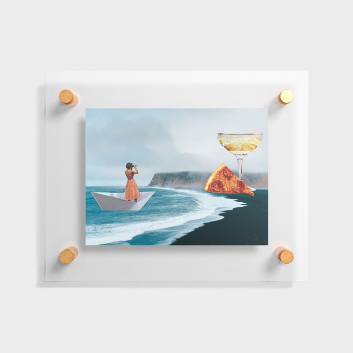 Sighting (Champagne & Pizza) Floating Acrylic Print